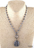 Boho Necklace, RH Amazonite, Crystal Green Natural Stone